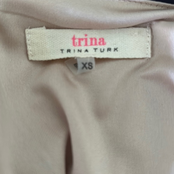 Trina Turk Bernice Maui Blooms Cold Shoulder Tie Waist Draped Knit Dress - XS - Picture 11 of 13